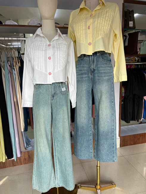 Denim Wide Leg Jeans